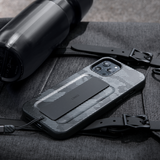 UNIQ IPHONE 12/12 PRO COVER,HELDRO DESIGNER EDITION ANTIMICROBIAL-CHARCOALCAMO