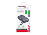 SWISSTEN POWER BANK SPACE 20000 mAh WITH BUILT-IN CABLES USB-C AND LIGHTNING SLIVER - SamoTech