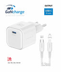 SWISSTEN CHARGER GaN 1x USB-C 35W POWER DELIVERY WHITE + DATA CABLE USB-C/LIGHTNING 1,2M WHITE