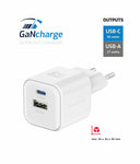 SWISSTEN  CHARGER GaN 1x USB-C 35W PD + 1x USB-A 27W QC WHITE