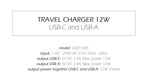 SWISSTEN CHARGER 12W 1x USB-C + 1x USB-A BLACK