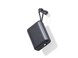 SWISSTEN POWER BANK SPACE 20000 mAh WITH BUILT-IN CABLES USB-C AND LIGHTNING SLIVER - SamoTech