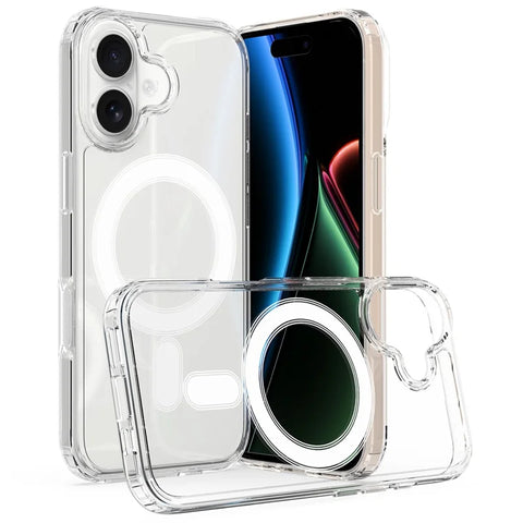 Nord Covr For iPhone 17 Clear Phone Case Compatible with MagSafe TPU+Acrylic Back Cover - Clear