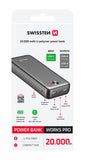SWISSTEN POWER BANK 20000 mAh WORX PRO BLACK