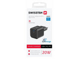 SWISSTEN  CHARGER GaN 1x USB-C 20W POWER DELIVERY BLACK