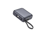 SWISSTEN POWER BANK SPACE 10000 mAh WITH BUILT-IN CABLES USB-C AND LIGHTNING SLIVER - SamoTech