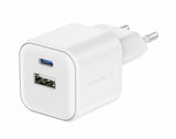 SWISSTEN  CHARGER 12W 1x USB-C + 1x USB-A WHITE