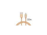 DATA CABLE SWISSTEN TEXTILE USB / USB-C 2.0 M GOLD