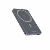 SWISSTEN POWER BANK FUSION 5000 mAh WITH APPLE WATCH CHARGER (MagSafe compatible) SILVER