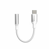 AUDIO ADAPTER SWISSTEN TEXTILE USB-C (male) / 3,5mm AUX 0,15 M WHITE