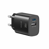 SWISSTEN TRAVEL CHARGER EDGE GaN 1x USB-C PD 20W + 1x USB-A 18W QC BLACK
