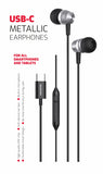 USB-C EARPHONES SWISSTEN METALLIC BLACK