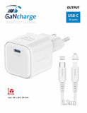 SWISSTEN  CHARGER GaN 1x USB-C 20W POWER DELIVERY WHITE + DATA CABLE USB-C/LIGHTNING 1,2M WHITE