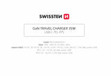 SWISSTEN CHARGER GaN 1x USB-C 35W POWER DELIVERY WHITE