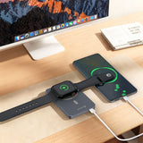 SWISSTEN POWER BANK FUSION 5000 mAh WITH APPLE WATCH CHARGER (MagSafe compatible) SILVER
