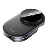 SWISSTEN FOLDABLE WIRELESS Qi2 CHARGER MagBase 3in1 BLACK (MagSafe compatible)