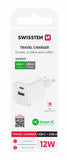 SWISSTEN  CHARGER 12W 1x USB-C + 1x USB-A WHITE