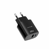 SWISSTEN TRAVEL CHARGER EDGE GaN 1x USB-C PD 20W + 1x USB-A 18W QC BLACK