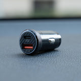 SWISSTEN CAR ADAPTER, USB-C PD + USB-A, 20W BLACK
