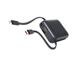 SWISSTEN POWER BANK SPACE 10000 mAh WITH BUILT-IN CABLES USB-C AND LIGHTNING SLIVER - SamoTech