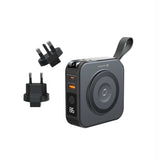 SWISSTEN POWER BANK ALL-IN-ONE PRO WITH EXCHANGEABLE PLUGS (US, EU, UK) 10000 mAh 20W BLACK