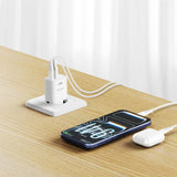 SWISSTEN TRAVEL CHARGER EDGE GaN 1x USB-C PD 20W + 1x USB-A 18W QC WHITE