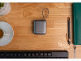 SWISSTEN POWER BANK SPACE 10000 mAh WITH BUILT-IN CABLES USB-C AND LIGHTNING SLIVER - SamoTech