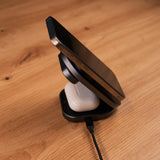 SWISSTEN FOLDABLE WIRELESS Qi2 CHARGER MagBase 3in1 BLACK (MagSafe compatible)