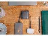 SWISSTEN POWER BANK SPACE 10000 mAh WITH BUILT-IN CABLES USB-C AND LIGHTNING SLIVER - SamoTech