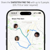 SWISSTEN FIND TAG SMART LOCATOR WITH APPLE FIND MY FUNCTION BLACK