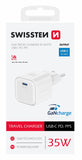 SWISSTEN CHARGER GaN 1x USB-C 35W POWER DELIVERY WHITE