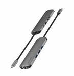 SWISSTEN USB-C HUB 8-IN-1 (USB-C PD, HDMI 4K, LAN RJ45, 3x USB 3.0, SD, MICRO SD) ALUMINIUM - SamoTech