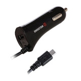 SWISSTEN CAR CHARGER MICRO USB AND USB 2,4A POWER - SamoTech