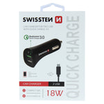SWISSTEN CAR CHARGER QUICK CHARGE 3.0 2,4A 18W POWER+CABLE MICRO USB - SamoTech