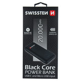 SWISSTEN BLACK CORE POWER BANK 20000 mAh - SamoTech