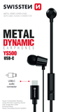 SWISSTEN EARBUDS DYNAMIC USB-C YS500 BLACK - SamoTech