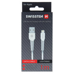 DATA CABLE SWISSTEN USB / LIGHTNING 1,0 M WHITE - SamoTech