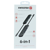 SWISSTEN USB-C HUB 6-IN-1 (USB-C PD, 3x USB 3.0, SD, MICRO SD) ALUMINIUM - SamoTech