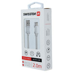 SWISSTEN DATA CABLE TEXTILE USB / MICRO USB 2M SILVER - SamoTech