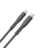 UNIQ FLEX USB-C TO LIGHTNING STRAIN RELIEF CABLE 30CM - CONCRETE (CHARCOAL) 