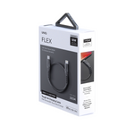 UNIQ FLEX USB-C TO LIGHTNING STRAIN RELIEF CABLE 30CM - CONCRETE (CHARCOAL) 