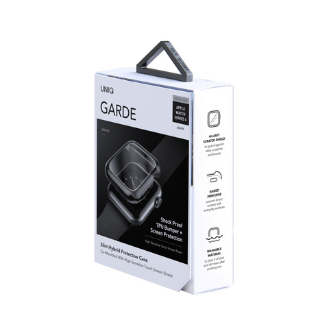 UNIQ GARDE HYBRID APPLE WATCH SERIES 4 CASE WITH SCREEN PROTECTION (40MM) - SMOKED(TINTED GREY) - SamoTech