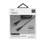 UNIQ HALO USB A TO LIGHTNING CABLE 1.2M - MIDNIGHT BLACK
