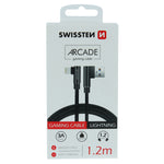 SWISSTEN ARCADE CABLE USB / LIGHTNING 1.2 M BLACK - SamoTech