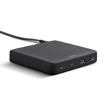 UNIQ SURGE MINI 100W 4 USB CHARGING STATION WITH DUO TYPE-C PD & QC 3.0 (EU) - CHARCOAL (BLACK) - SamoTech
