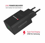 SWISSTEN SUPER FAST CHARGER PD 25W FOR IPHONE AND SAMSUNG- BLACK - SamoTech